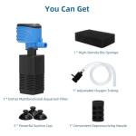 DaToo 120GPH Adjustable Aquarium Filter for 5-15 Gallons