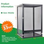 BINANO 33 Gal Foldable Reptile Observation Cage