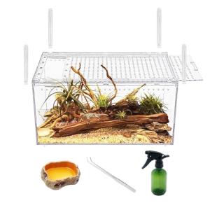 Magnetic Button Reptile Tank Enclosure - 12"x8"x6