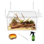 Magnetic Button Reptile Tank Enclosure - 12"x8"x6