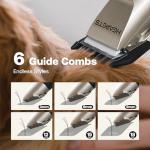 Quiet Rechargeable Dog Grooming Clippers, Adjustable Comb