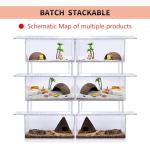 Magnetic Button Reptile Tank Enclosure - 12"x8"x6