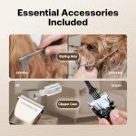 Quiet Rechargeable Dog Grooming Clippers, Adjustable Comb