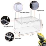 Magnetic Button Reptile Tank Enclosure - 12"x8"x6