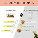 Magnetic Button Reptile Tank Enclosure - 12"x8"x6