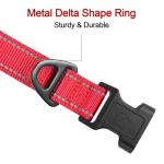 Joytale Reflective Adjustable Neoprene Dog Collar, Red