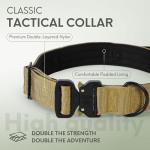 Tactical Dog Collar with AirTag Holder - Large