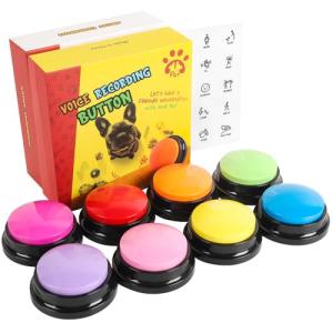 Voice Recording Dog Buttons - 8 Fun Colors