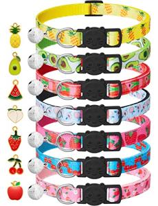 7 Pack Adjustable Breakaway Cat Collars with Bells