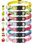 7 Pack Adjustable Breakaway Cat Collars with Bells