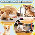 Voice Recording Dog Buttons - 8 Fun Colors