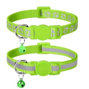 Reflective Breakaway Cat Collar with Bell - 2 Pack