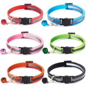 Reflective Breakaway Cat Collar Set with Bells