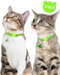 Reflective Breakaway Cat Collar with Bell - 2 Pack