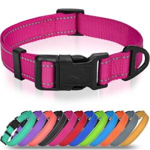 Joytale Lightweight Reflective Dog Collar for Small Dogs
