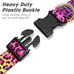 Cute Reflective Leopard Dog Collar for Medium Dogs