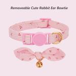 YUDOTE Adjustable Bowtie Cat Collar Set - Pink