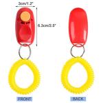 7-Color Dog Training Clicker Set with Straps