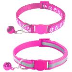 Zulinlong 2-Pack Reflective Cat Collars with Bells