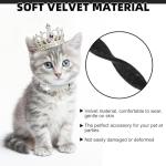 Soft Velvet Cat Collars with Bling - 2 Pack