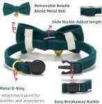 Ewinoom Adjustable Bow Tie Cat Collars - 2 Pack