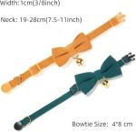 Ewinoom Adjustable Bow Tie Cat Collars - 2 Pack
