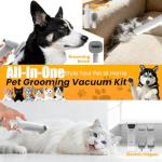 FIXR Dog Grooming Vacuum and Shedding Brush Kit