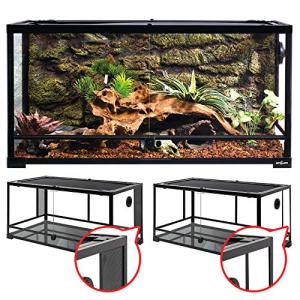 Reptile Glass Tank Terrarium with Dual Vents