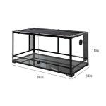 Reptile Glass Tank Terrarium with Dual Vents
