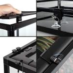 Reptile Glass Tank Terrarium with Dual Vents