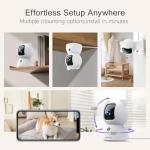 AI Pet Camera with Night Vision and App Control