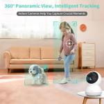 3K HD Indoor Pet Camera with 360° View