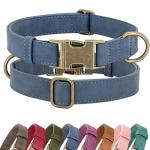 Stylish Adjustable PU Leather Dog Collar for Small Dogs