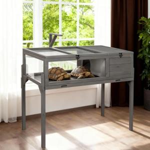 Wooden Tortoise House for Indoor and Outdoor Use