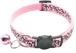 Leopard Pattern Reflective Cat Collars with Bells