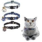 DILLYBUD 3 Pack Breakaway Cat Collars with Bells