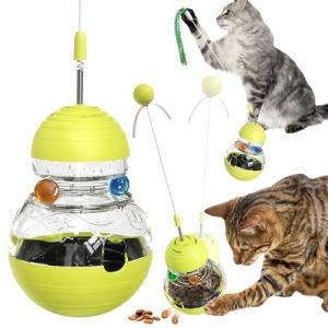Interactive Wobble Treat Dispenser Toy for Cats