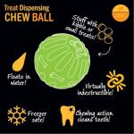 Large Treat Dispensing Chew Ball for Pets