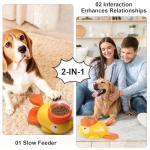 Duck-Shaped 2-in-1 Dog Treat Dispenser Toy