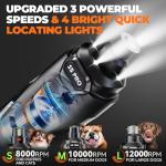 Quiet Dog Nail Grinder with LED Lights and 2 Speeds