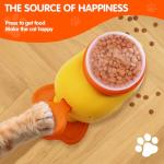 Interactive Duck-Shaped Cat Treat Dispenser Toy