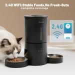 Smart Cat Feeder with App Control for Two Cats