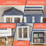 Large Wooden Reptile Tank with Storage and Wheels