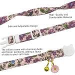 Floral Breakaway Cat Collars with Bell & Mouse Toy