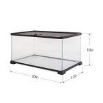 10 Gallon Glass Reptile Tank with Sliding Top