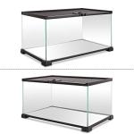 10 Gallon Glass Reptile Tank with Sliding Top