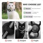Cute GPS Cat Collar with AirTag Holder