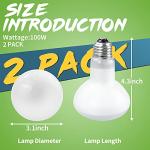 LUCKY HERP 100W Reptile Heat Lamp Bulbs 2 Pack