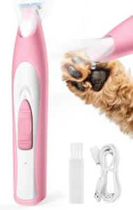 Low Noise LED Dog Paw Trimmer - Pink