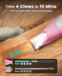 Low Noise LED Dog Paw Trimmer - Pink